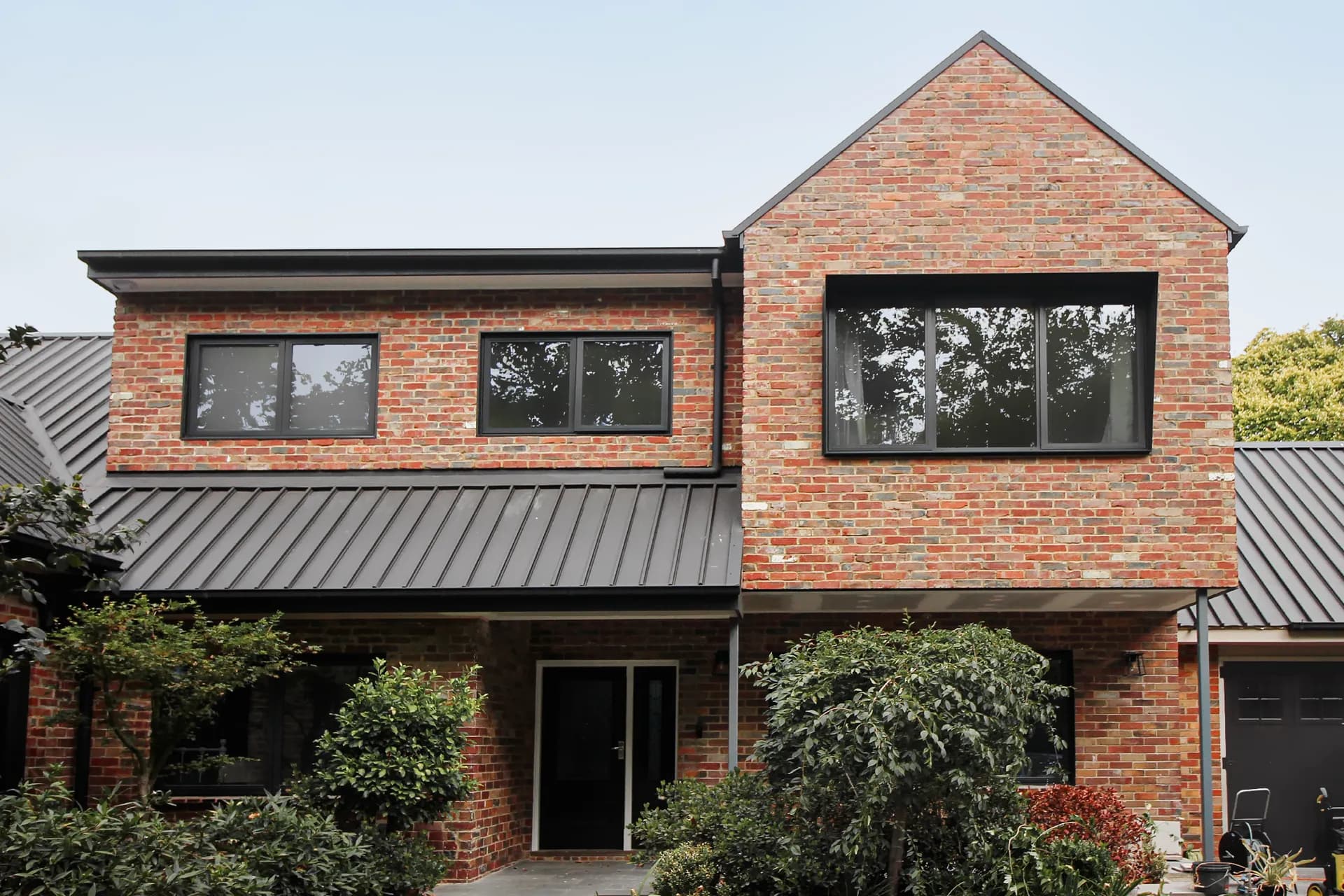 Completed two storey home with a full real brick facade using the Nexbrick system in Surrey Hills